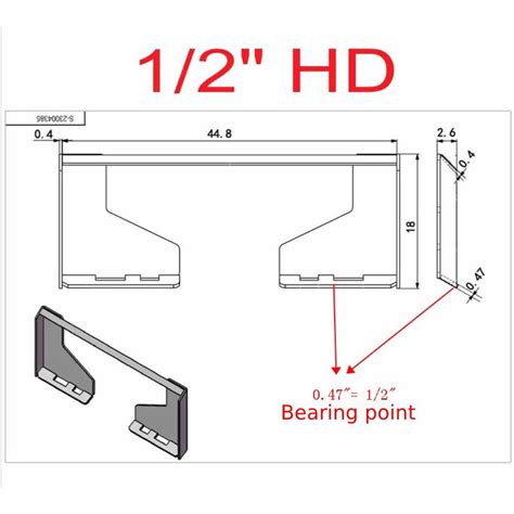 different size skid steer quick attach|skid steer mounting plate dimensions.